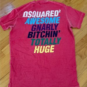 Dsquared tshirt Red V-Neck medium slim men